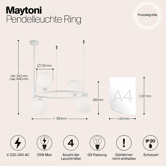 Светильник Maytoni MOD013PL-04W
