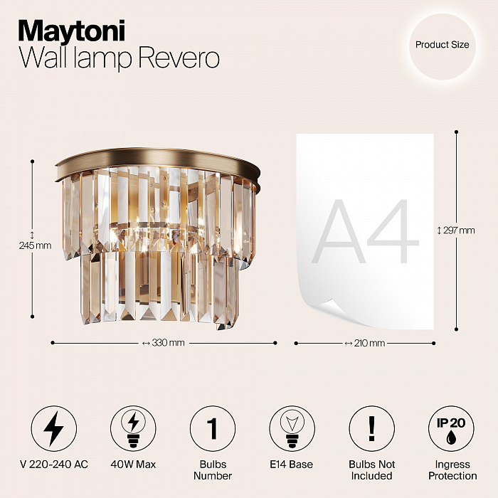 Бра Maytoni MOD085WL-01G